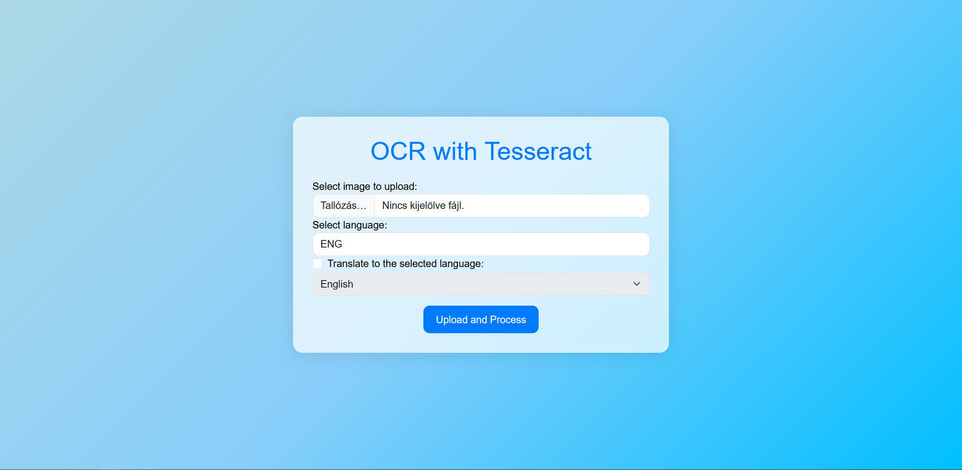 OCR with Tesseract + LibreTranslate